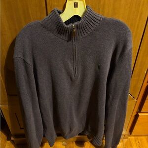 Men's Purple Quarter-Zip Sweater